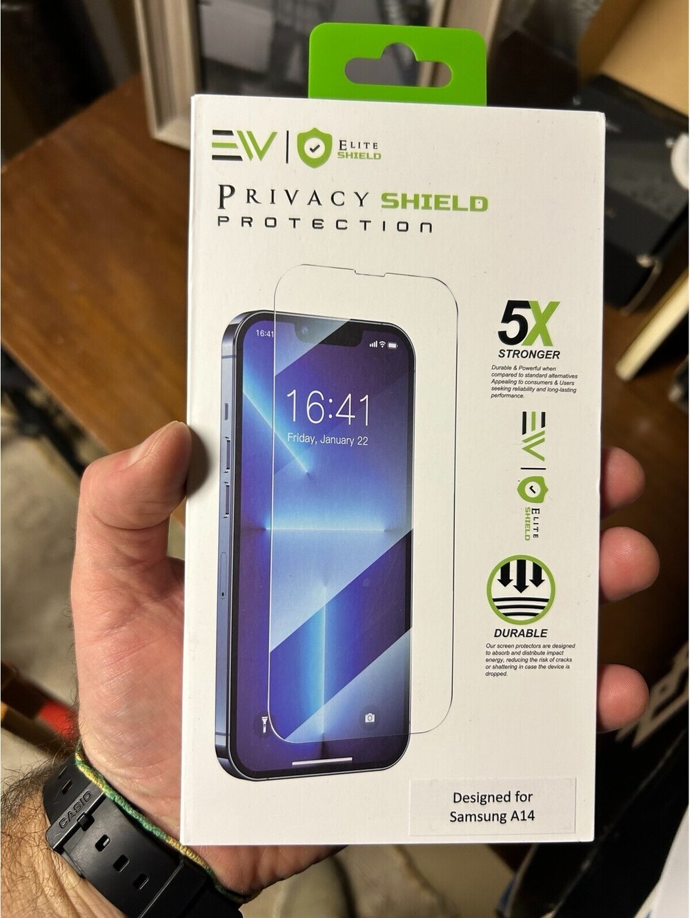 Elite Shield Privacy Screen Protector Samsung Galaxy A14 5X Stronger NEW